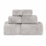 Chevron Zero Twist Solid Soft Absorbent Cotton 3 Piece Towel Set