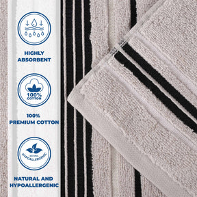 Sadie Zero Twist Cotton Solid Absorbent 3 Piece Towel Set