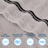 Sadie Zero Twist Cotton Solid Absorbent 3 Piece Towel Set