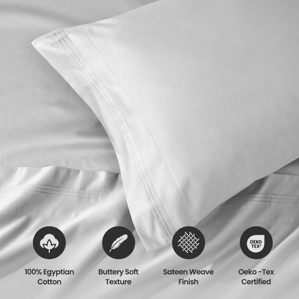 Egyptian Cotton Sateen Sheet Set 1000 Thread Count