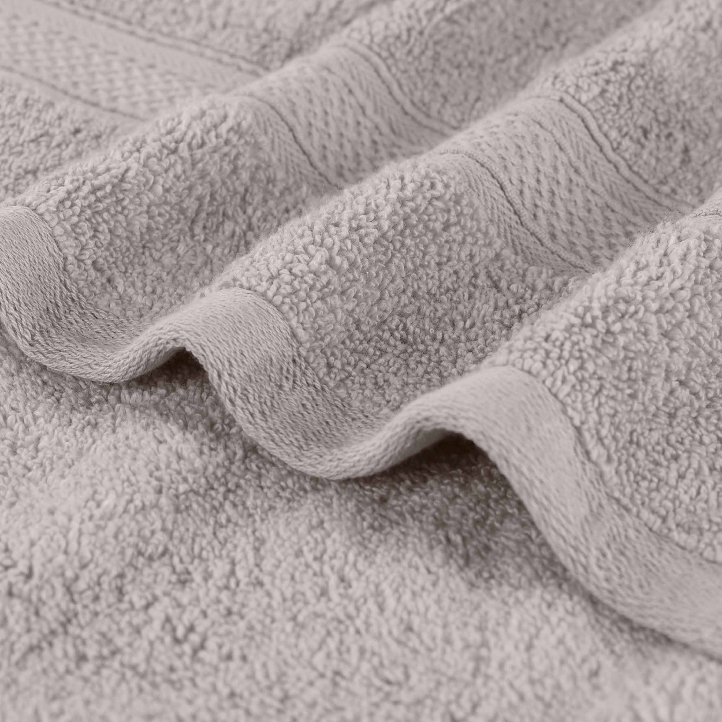Chevron Zero Twist Solid Soft Absorbent Cotton 3 Piece Towel Set