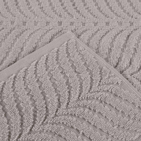 Chevron Zero Twist Solid and Jacquard Soft Cotton 12 Piece Towel Set
