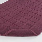 Nora Cotton Thick Solid Checkered Washable Bath Mat Set of 2