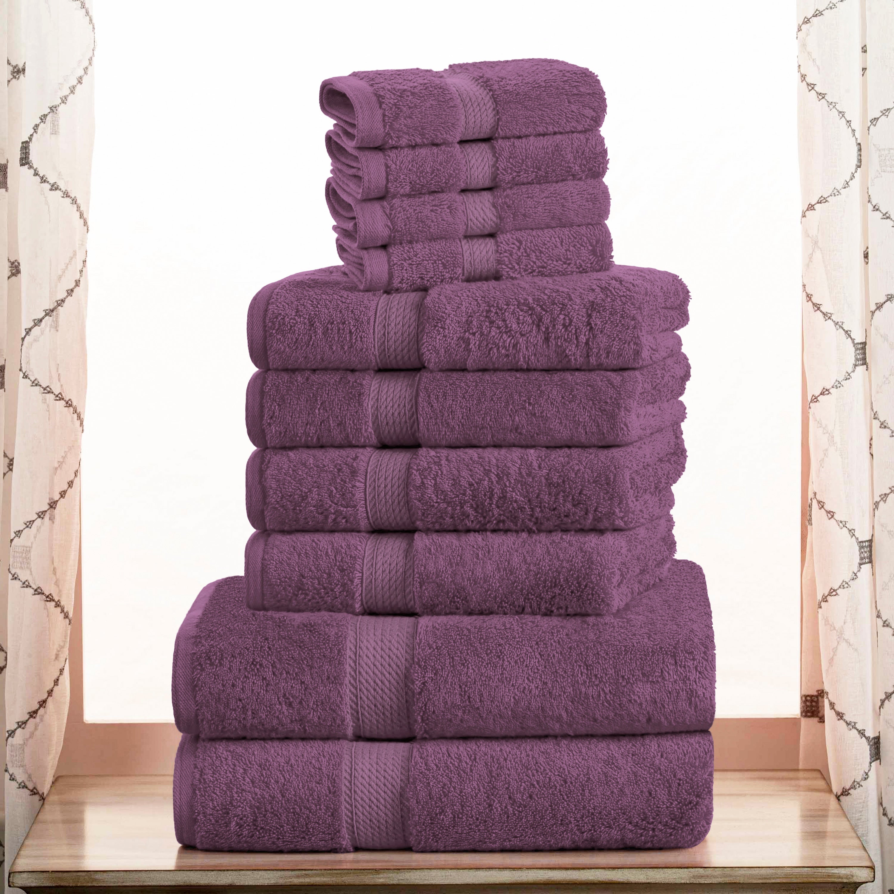 Madison Egyptian Cotton Pile Plush Heavyweight 10 Piece Towel Set