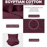 400 Thread Count Egyptian Cotton Solid Duvet Cover