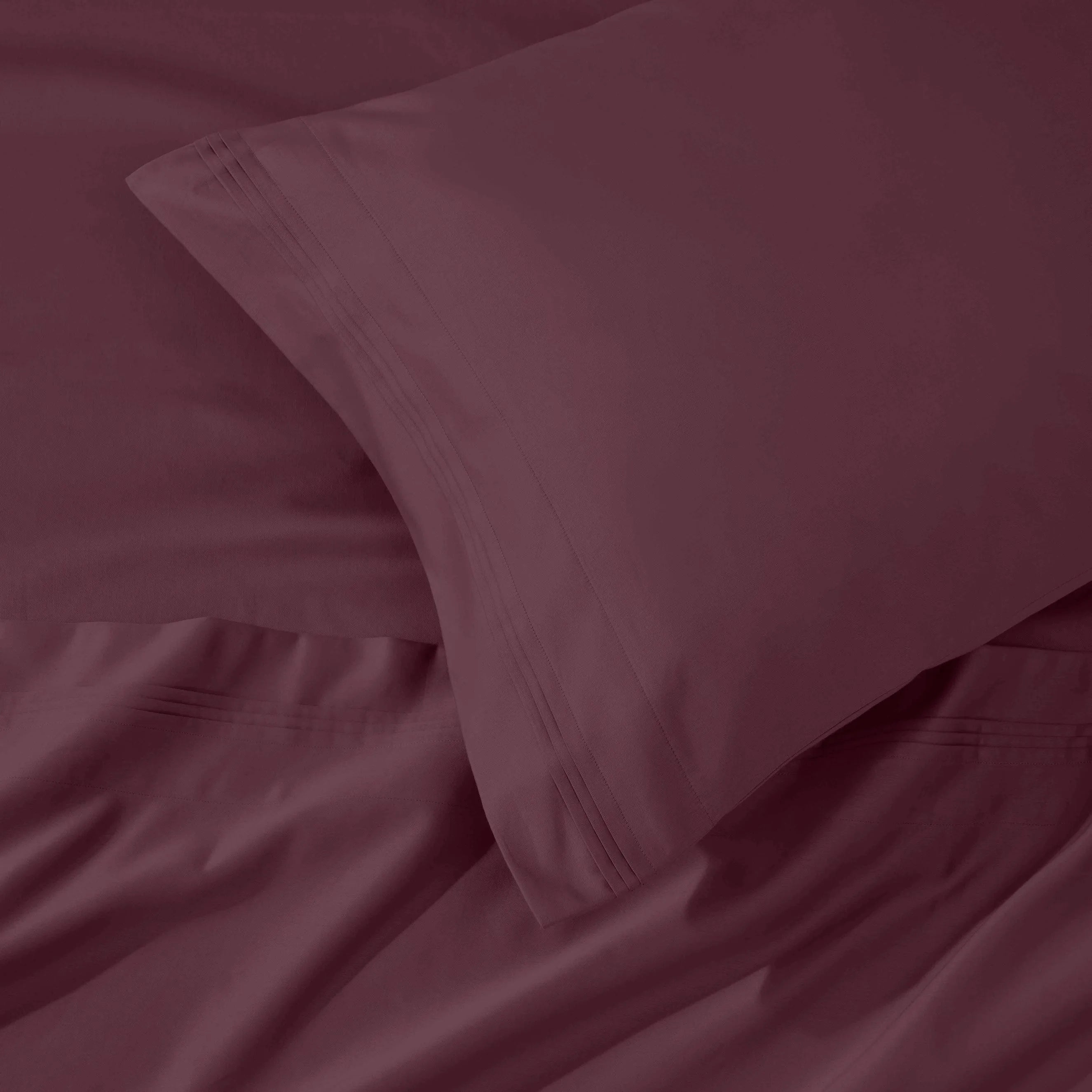 1000 Thread Count Egyptian Cotton Solid Pillowcase Set