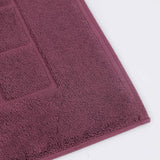 Nora Cotton Thick Solid Checkered Washable Bath Mat Set of 2