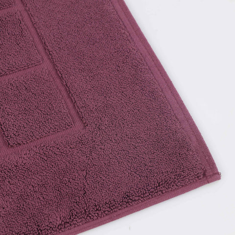 Nora Cotton Thick Solid Checkered Washable Bath Mat Set of 2
