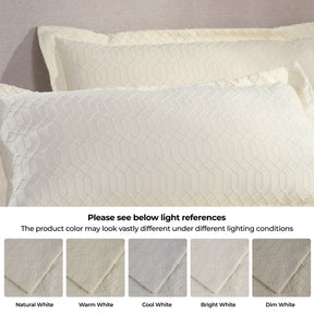 Remi Cotton Blend Jacquard Geometric Fringe Bedspread Set