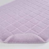Nora Cotton Thick Solid Checkered Washable Bath Mat Set of 2