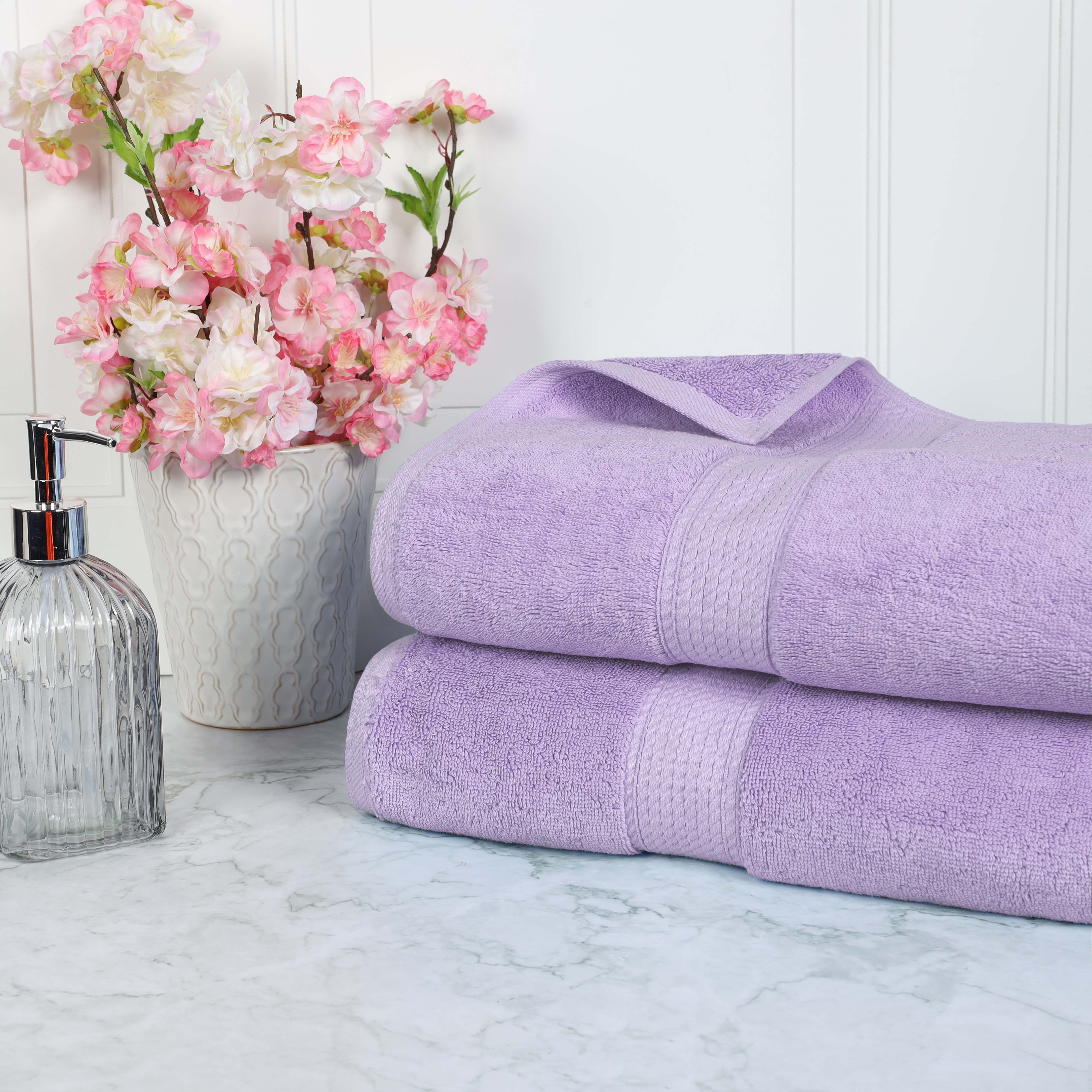 Madison Egyptian Cotton Plush Thick Absorbent Bath Sheet Set of 2