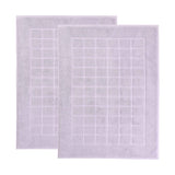 Nora Cotton Thick Solid Checkered Washable Bath Mat Set of 2