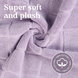 Nora Cotton Thick Solid Checkered Washable Bath Mat Set of 2