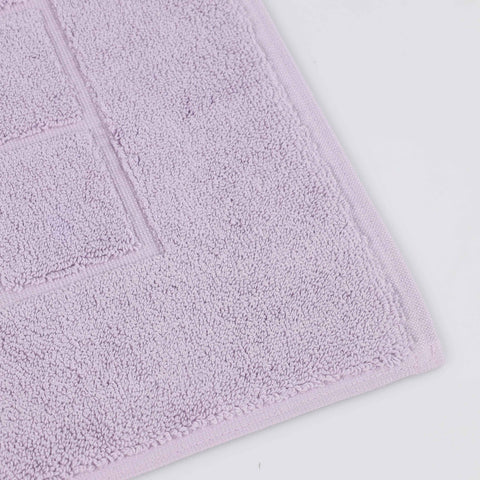Nora Cotton Thick Solid Checkered Washable Bath Mat Set of 2