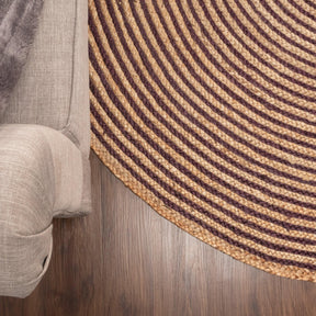 Braided Jute Reversible Round Indoor Outdoor Area Rug