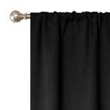 Solid Machine Washable Room Darkening Blackout Curtains, Set of 2