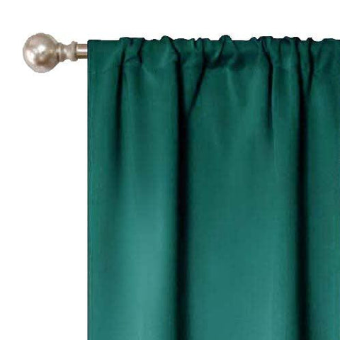 Blackout Window Curtains Solid Room Darkening Washable Set of 2