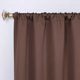 Solid Room Darkening Rod Pocket Blackout Curtain Panels, Set of 2
