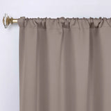 Solid Room Darkening Rod Pocket Blackout Curtain Panels, Set of 2