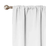Solid Machine Washable Room Darkening Blackout Curtains, Set of 2