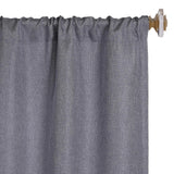 Linen Pattern Washable Room Darkening Blackout Curtains, Set of 2