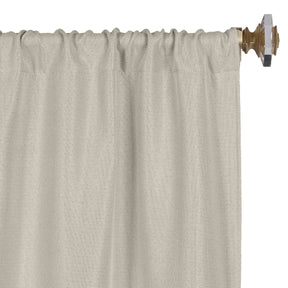Linen Washable Room Darkening Blackout Curtains, Set of 2