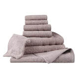 Egyptian Cotton 8 Piece Towel Set with Bath Mat and Hand Glove