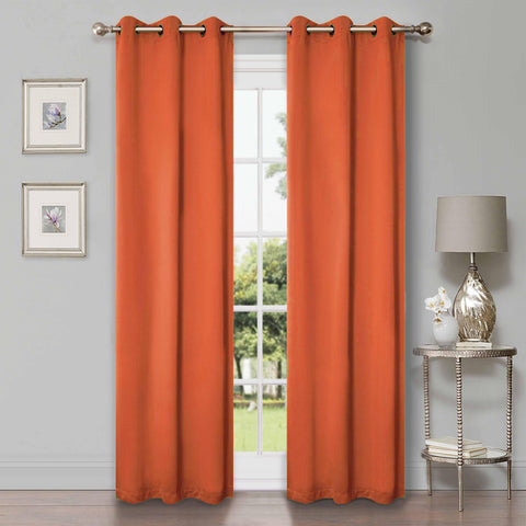 Blackout Window Curtains Solid Room Darkening Washable Set of 2