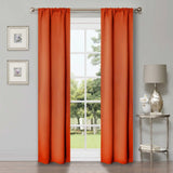 Solid Room Darkening Rod Pocket Blackout Curtain Panels, Set of 2