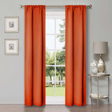Solid Machine Washable Room Darkening Blackout Curtains, Set of 2