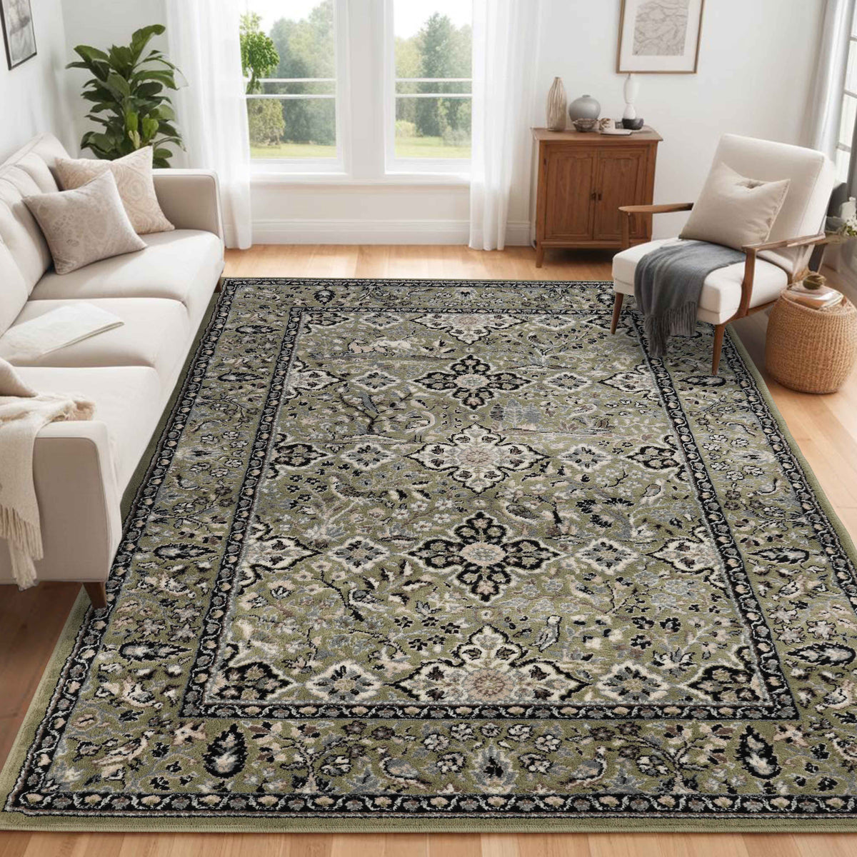 Radcliffe Traditional Floral Medallion Indoor Area Rugs or Runner Rug