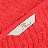 Chevron Zero-Twist Cotton Jacquard and Solid Towel Set 6 Piece