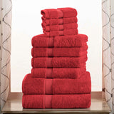10-Piece Egyptian Cotton Plush Towel Set - Madison