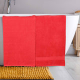 Chevron Zero Twist Solid and Jacquard Soft Cotton Bath Sheet Set of 2