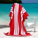 Striped Oversized Cotton Beach Towel Set of 2, 4, or 6 Piece