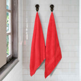 Chevron Zero Twist Solid and Jacquard Soft Cotton Bath Sheet Set of 2