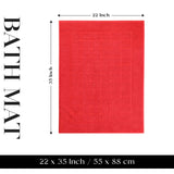 Nora Cotton Thick Solid Checkered Washable Bath Mat Set of 2