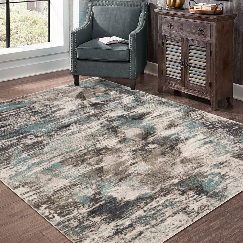 Kahuna Modern Abstract Striped Indoor Area Rugs or Runner Rug