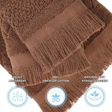 Rolla Cotton Geometric Jacquard Plush Absorbent Bath Sheet Set of 2