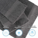 Cotton Geometric Jacquard Absorbent Bath Towel Set of 3