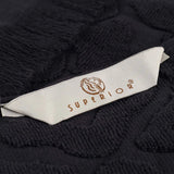 Rolla Cotton Geometric Jacquard Plush Absorbent Bath Sheet Set of 2