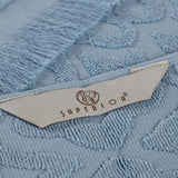 Rolla Cotton Geometric Jacquard Plush Absorbent Bath Sheet Set of 2