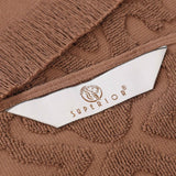 Rolla Cotton Geometric Jacquard Plush Absorbent Bath Sheet Set of 2