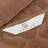 Rolla Cotton Geometric Jacquard Plush Soft Absorbent 12 Piece Towel Set