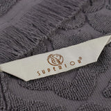 Rolla Cotton Geometric Jacquard Plush Absorbent Hand Towel Set of 6