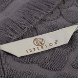 Rolla Cotton Geometric Jacquard Plush Absorbent Hand Towel Set of 6