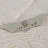 Rolla Cotton Geometric Jacquard Plush Absorbent Hand Towel Set of 6