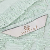 Rolla Cotton Geometric Jacquard Plush Absorbent Bath Sheet Set of 2