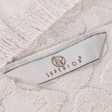 Rolla Cotton Geometric Jacquard Plush Absorbent Bath Sheet Set of 2