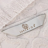 Rolla Cotton Geometric Jacquard Plush Soft Absorbent 12 Piece Towel Set